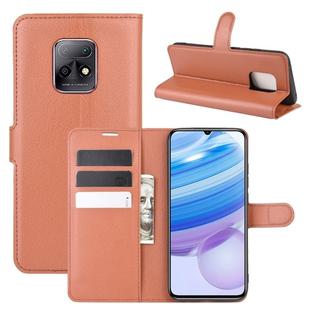 For Xiaomi Redmi 10X Pro 5G/10X 5G Litchi Texture Horizontal Flip Protective Case with Holder & Card Slots & Wallet(Brown)