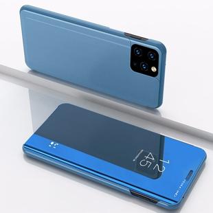 For Huawei Y5P/Honor 9S Plated Mirror Horizontal Flip Leather Case with Holder(Blue)