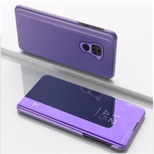 For Xiaomi Redmi Note9/Red 10X 5G Plated Mirror Horizontal Flip Leather Case with Holder(Purple Blue)