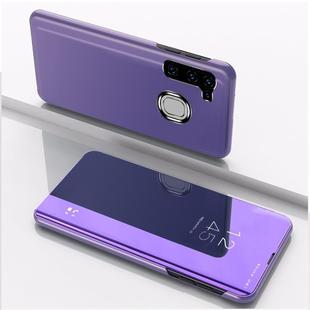 For Samsung Galaxy M11 Plated Mirror Horizontal Flip Leather Case with Holder(Purple Blue)