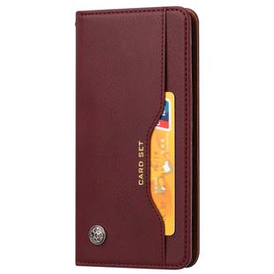 Knead Skin Texture Horizontal Flip Leather Case for Sony Xperia XZ2, with Photo Frame & Holder & Card Slots & Wallet(Wine Red)