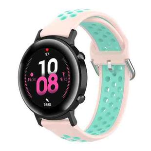 20mm For Huami Amazfit GTS / Samsung Galaxy Watch Active 2 / Huawei Watch GT2 42MM Inner Buckle Silicone Watch Band(Light pink teal)