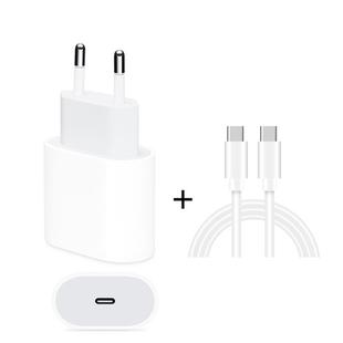 2 in 1 Single USB-C / Type-C Port Travel Charger + 3A PD 3.0 USB-C / Type-C to USB-C / Type-C Fast Charge Data Cable Set, Cable Length: 1m(US Plug)