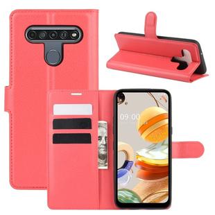 For LG K61 Litchi Texture Horizontal Flip Protective Case with Holder & Card Slots & Wallet(Red)