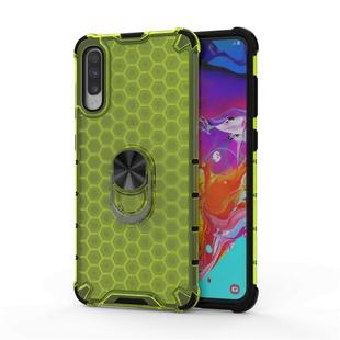 For Huawei P30 Shockproof Honeycomb PC + TPU Ring Holder Protection Case(Green)