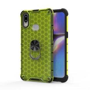 For Huawei Y7 2019 /  Y7 Prime Shockproof Honeycomb PC + TPU Ring Holder Protection Case(Green)