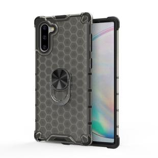 For Samsung Galaxy Note 10 Shockproof Honeycomb PC + TPU Ring Holder Protection Case(Grey)