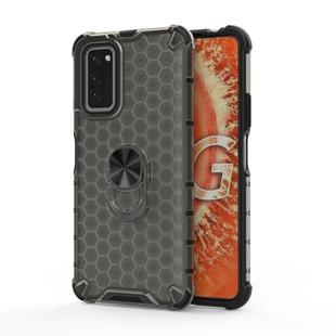 For Huawei Honor V30 / V30 Pro Shockproof Honeycomb PC + TPU Ring Holder Protection Case(Grey)