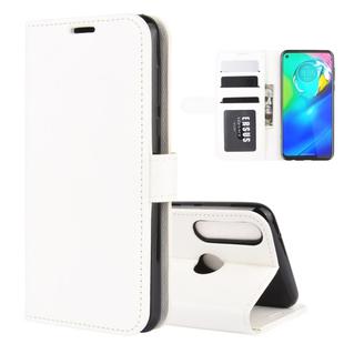 For Motorola Moto G Power R64 Texture Single Horizontal Flip Protective Case with Holder & Card Slots & Wallet& Photo Frame(White)
