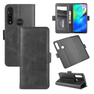 For Motorola Moto G Power Dual-side Magnetic Buckle Horizontal Flip Leather Case with Holder & Card Slots & Wallet(Black)