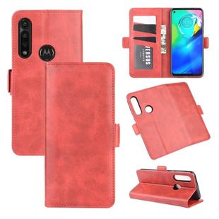 For Motorola Moto G Power Dual-side Magnetic Buckle Horizontal Flip Leather Case with Holder & Card Slots & Wallet(Red)