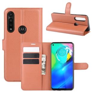 For Motorola Moto G Power Litchi Texture Horizontal Flip Protective Case with Holder & Card Slots & Wallet(Brown)