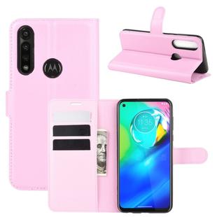 For Motorola Moto G Power Litchi Texture Horizontal Flip Protective Case with Holder & Card Slots & Wallet(Pink)