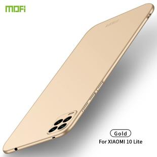 For Xiaomi Mi 10 Lite MOFI Frosted PC Ultra-thin Hard Case(Gold)