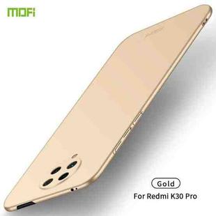 For Xiaomi Redmi K30 Pro MOFI Frosted PC Ultra-thin Hard Case(Gold)