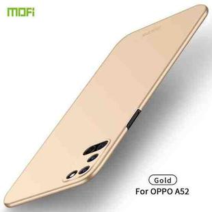 For OPPO A52 MOFI Frosted PC Ultra-thin Hard Case(Gold)