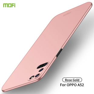 For OPPO A92s MOFI Frosted PC Ultra-thin Hard Case(Rose gold)