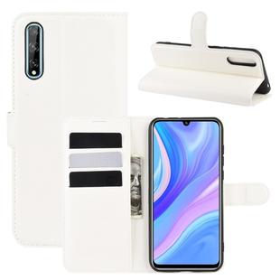 For Huawei Y8p/Enjoy 10s Litchi Texture Horizontal Flip Protective Case with Holder & Card Slots & Wallet(White)