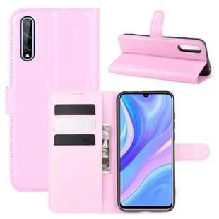 For Huawei Y8p/Enjoy 10s Litchi Texture Horizontal Flip Protective Case with Holder & Card Slots & Wallet(Pink)