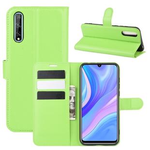 For Huawei Y8p/Enjoy 10s Litchi Texture Horizontal Flip Protective Case with Holder & Card Slots & Wallet(Green)