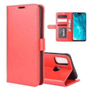 For Huawei Honor 9X Lite R64 Texture Single Horizontal Flip Protective Case with Holder & Card Slots & Wallet& Photo Frame(Red)