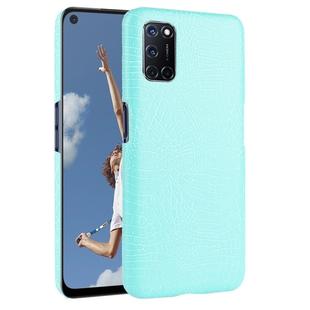 For Oppo A92/A52/A72 Shockproof Crocodile Texture PC + PU Case(Lightt green)