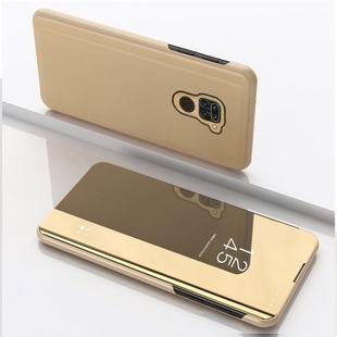For Xiaomi Redmi 10X 4G Plated Mirror Horizontal Flip Leather Case with Holder(Gold)