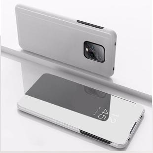 For Xiaomi Redmi 10X Pro 5G  Plated Mirror Horizontal Flip Leather Case with Holder(Silver)