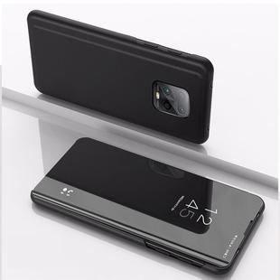 For Xiaomi Redmi 10X Pro 5G  Plated Mirror Horizontal Flip Leather Case with Holder(Black)