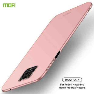 For Xiaomi RedMi Note9S/Note9Pro  MOFI Frosted PC Ultra-thin Hard C(Rose gold)