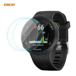 For Garmin Forerunner 45 / 45S 2 PCS ENKAY Hat-Prince 0.2mm 9H 2.15D Curved Edge Tempered Glass Screen Protector  Watch Film