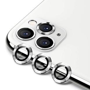 For iPhone 11 Pro / 11 Pro Max ENKAY Hat-Prince 3pcs Aluminium Alloy + Tempered Glass Camera Lens Cover Full Coverage Protector(Silver)