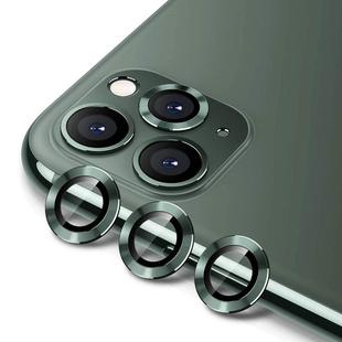 For iPhone 11 Pro / 11 Pro Max ENKAY Hat-Prince 3pcs Aluminium Alloy + Tempered Glass Camera Lens Cover Full Coverage Protector(Dark Green)