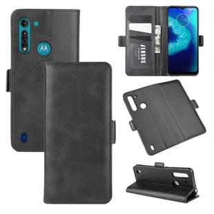 For Motorola Moto G8 Power Lite Dual-side Magnetic Buckle Horizontal Flip Leather Case with Holder & Card Slots & Wallet(Black)