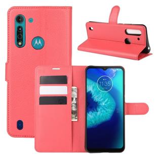 For Motorola Moto G8 Power Lite Litchi Texture Horizontal Flip Protective Case with Holder & Card Slots & Wallet(Red)