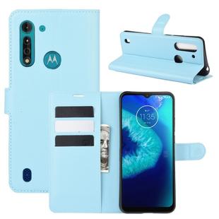 For Motorola Moto G8 Power Lite Litchi Texture Horizontal Flip Protective Case with Holder & Card Slots & Wallet(Blue)