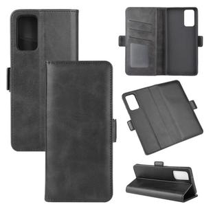 For Samsung Galaxy Note20 Dual-side Magnetic Buckle Horizontal Flip Leather Case with Holder & Card Slots & Wallet(Black)