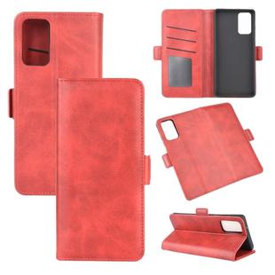 For Samsung Galaxy Note20 Dual-side Magnetic Buckle Horizontal Flip Leather Case with Holder & Card Slots & Wallet(Red)