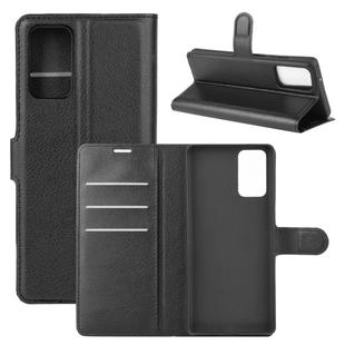 For Samsung Galaxy Note20 Litchi Texture Horizontal Flip Protective Case with Holder & Card Slots & Wallet(Black)