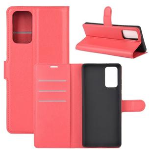For Samsung Galaxy Note20 Litchi Texture Horizontal Flip Protective Case with Holder & Card Slots & Wallet(Red)
