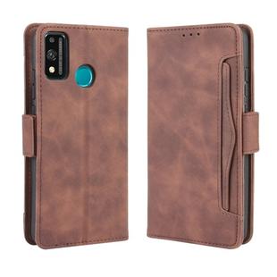 For Huawei Honor 9X Lite  Wallet Style Skin Feel Calf Pattern Leather Case ，with Separate Card Slot(Brown)