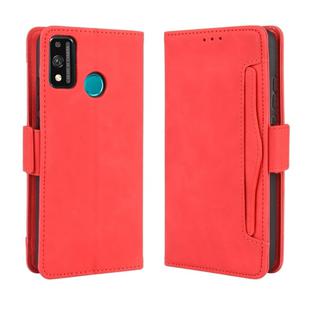 For Huawei Honor 9X Lite  Wallet Style Skin Feel Calf Pattern Leather Case ，with Separate Card Slot(Red)