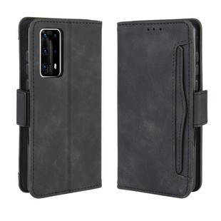 For Huawei P40 Pro+/P40 Pro Plus Wallet Style Skin Feel Calf Pattern Leather Case ，with Separate Card Slot(Black)