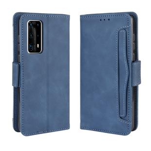 For Huawei P40 Pro+/P40 Pro Plus Wallet Style Skin Feel Calf Pattern Leather Case ，with Separate Card Slot(Blue)
