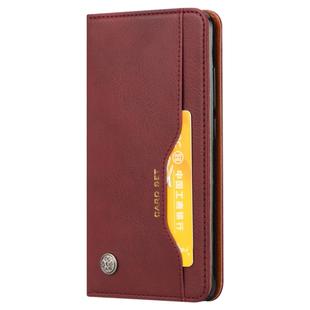 Knead Skin Texture Horizontal Flip Leather Case for HUAWEI Nova3i / P Smart+, with Photo Frame & Holder & Card Slots & Wallet(Wine Red)