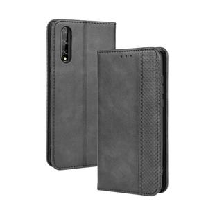 For Huawei P Smart S/Y8p/Enjoy 10S Magnetic Buckle Retro Crazy Horse Texture Horizontal Flip Leather Case  , with Holder & Card Slots & Photo Frame(Black)