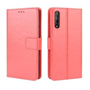 For Huawei P Smart S/Y8p/Enjoy 10S Retro Crazy Horse Texture Horizontal Flip Leather Case , with Holder & Card Slots & Photo Frame(Red)