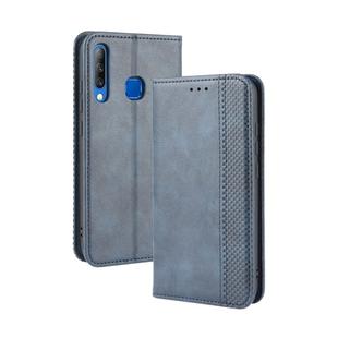 For Infinix Smart 3 Plus / X627 Magnetic Buckle Retro Crazy Horse Texture Horizontal Flip Leather Case  , with Holder & Card Slots & Photo Frame(Blue)