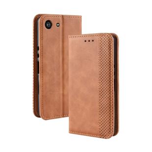 Magnetic Buckle Retro Crazy Horse Texture Horizontal Flip Leather Case for Sony Xperia ACE SO-02L, with Holder & Card Slots & Photo Frame(Brown)