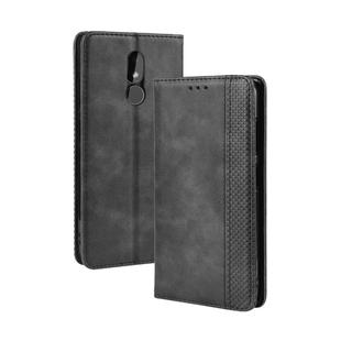 Magnetic Buckle Retro Crazy Horse Texture Horizontal Flip Leather Case for Nokia 3.2, with Holder & Card Slots & Photo Frame(Black)